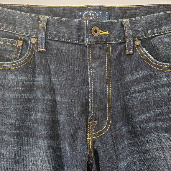 34x30 (actual 36x30) Lucky Brand 361 Vintage Straight Dark Wash Jeans Men's - Picture 9 of 12